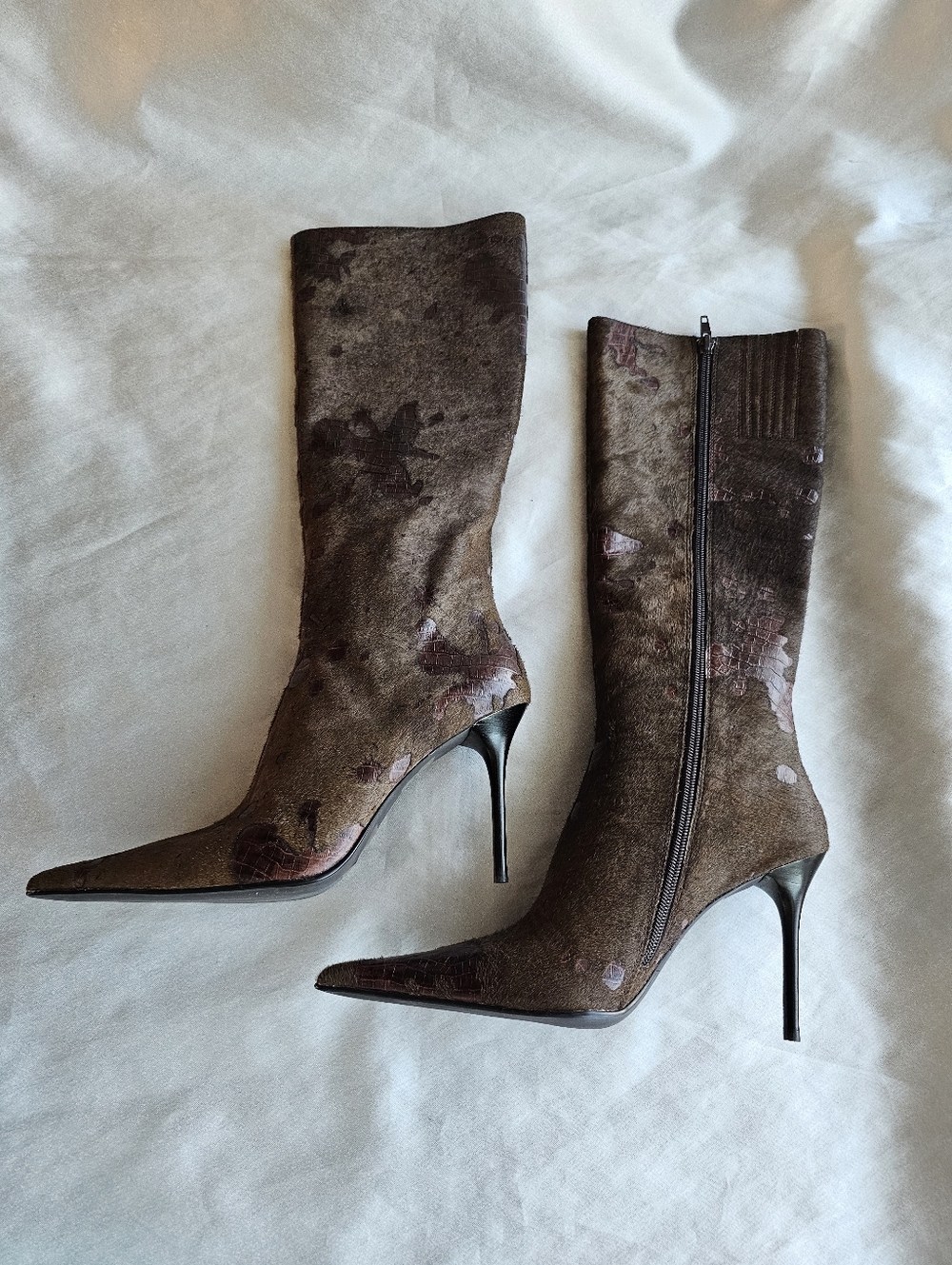 Jeffrey Campbell Proposal Boots in in Brown Croc Sz 6.5 - Picture 15 of 16